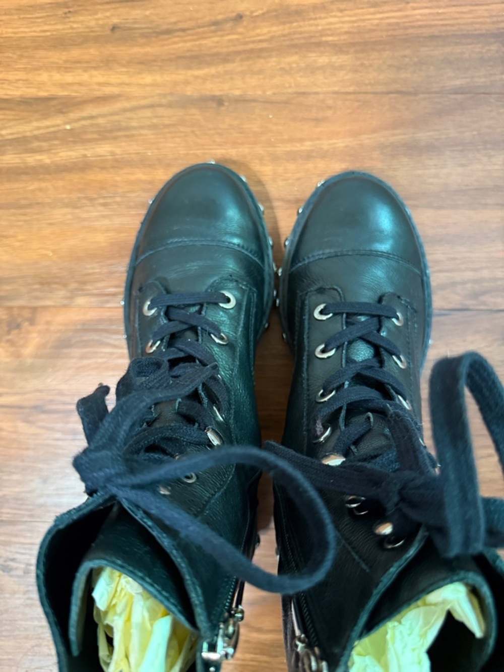 Schutz Andrea Black Combat Boots - Picture 8 of 11